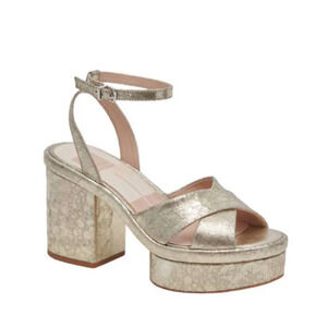 DOLCE VITA New in Box Laisha Distressed Metallic Letaher Platform Heels // 9